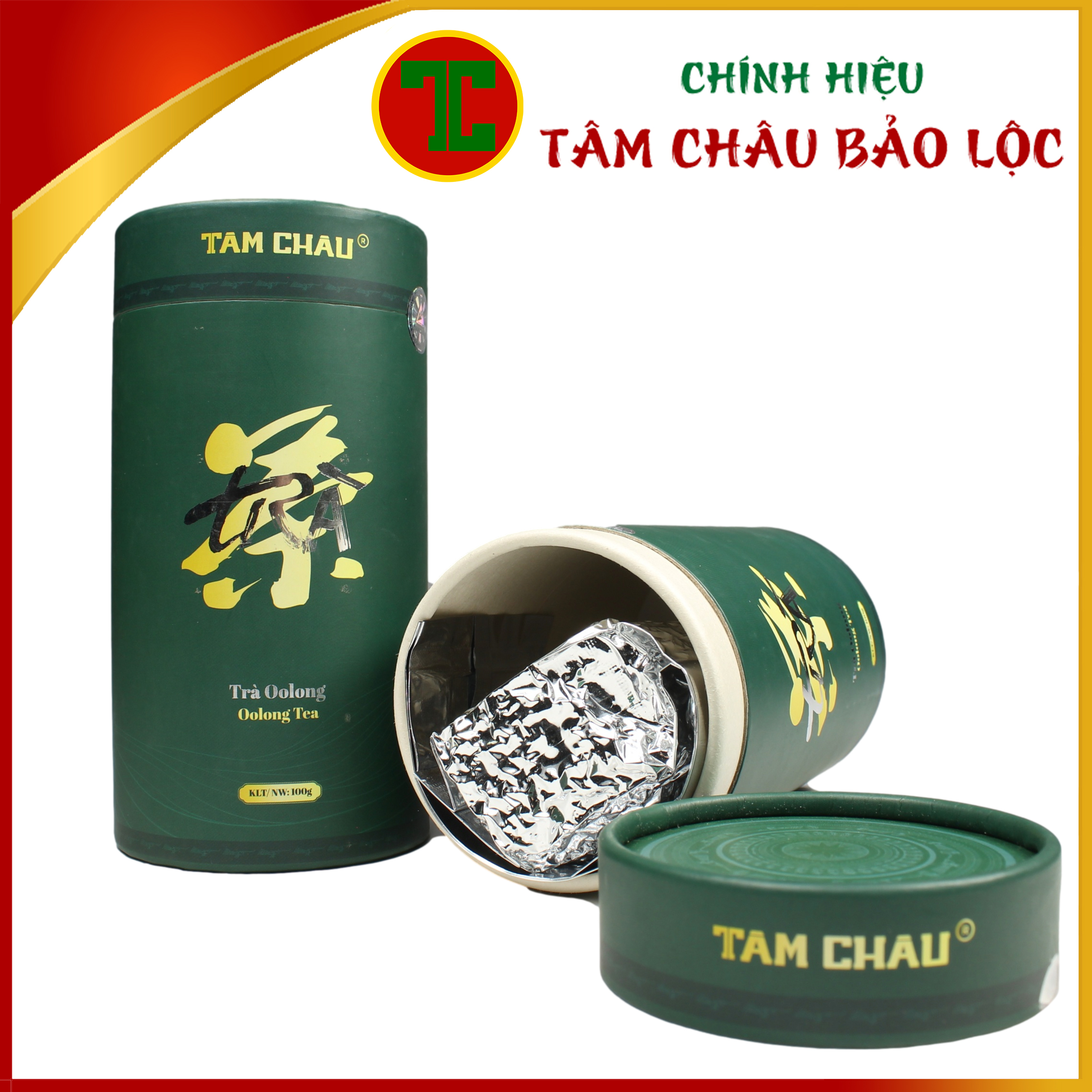 [TÂM CHÂU] Trà Oolong Lon Giấy Xanh 100G Cao Cấp