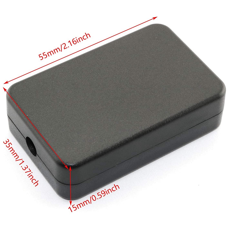 Electrical Junction Box 4PCS Electric Plastic Black Waterproof Project Junction Case 2.16X1.38X0.59 Inches(55X35X15mm)