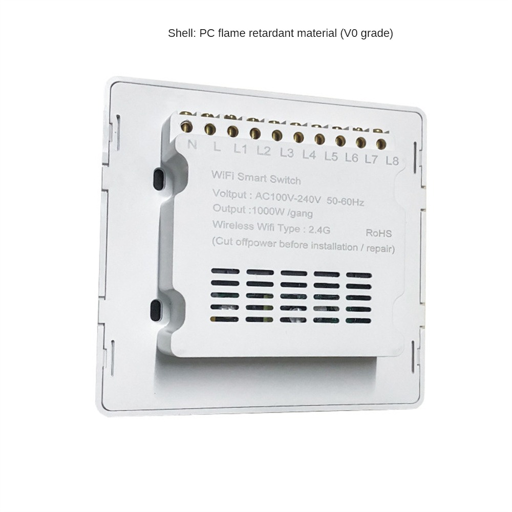 Etbao Doodle 124 đặc điểm kỹ thuật wifi công tắc thông minh không cháy dây công tắc cảm ứng ứng dụng có thể điều chỉnh đèn nền thông minh cảm ứng đa Bảng điều khiển