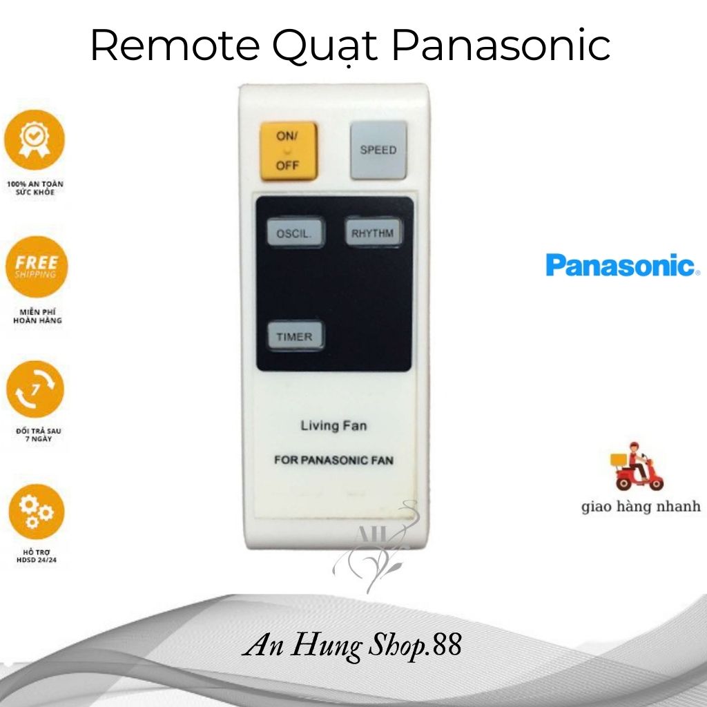 Remote điều khiển quạt Panasonic (sử dụng cho Quạt cây, quạt treo tường)