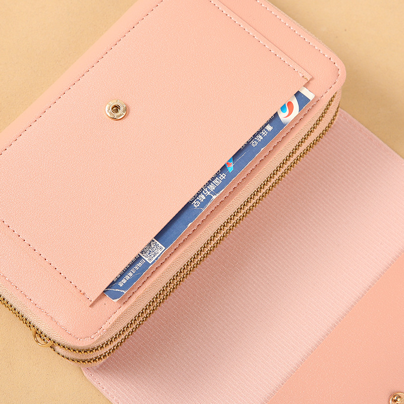 2022 Women's Wallet Korean Version Large Capacity Multifunctional Shoulder Bag Mid length Handheld Bag Zero Wallet Zongsheng