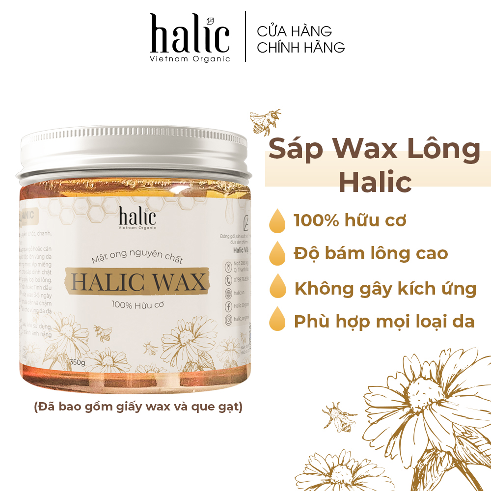 Sáp wax lông Halic Organic 350G wax lông nách, bikini, vùng kín, chân tay, ria mép, body, an toàn hiệu quả tại nhà thumbnail