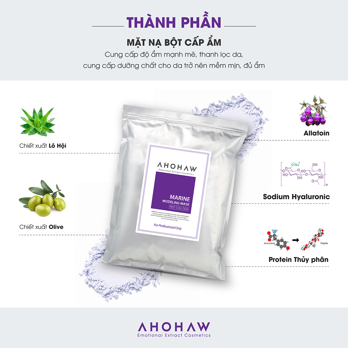 Mặt Nạ Bột Cấp Ẩm Cao Cấp Ahohwa First Solution - Hàng Chính Hãng