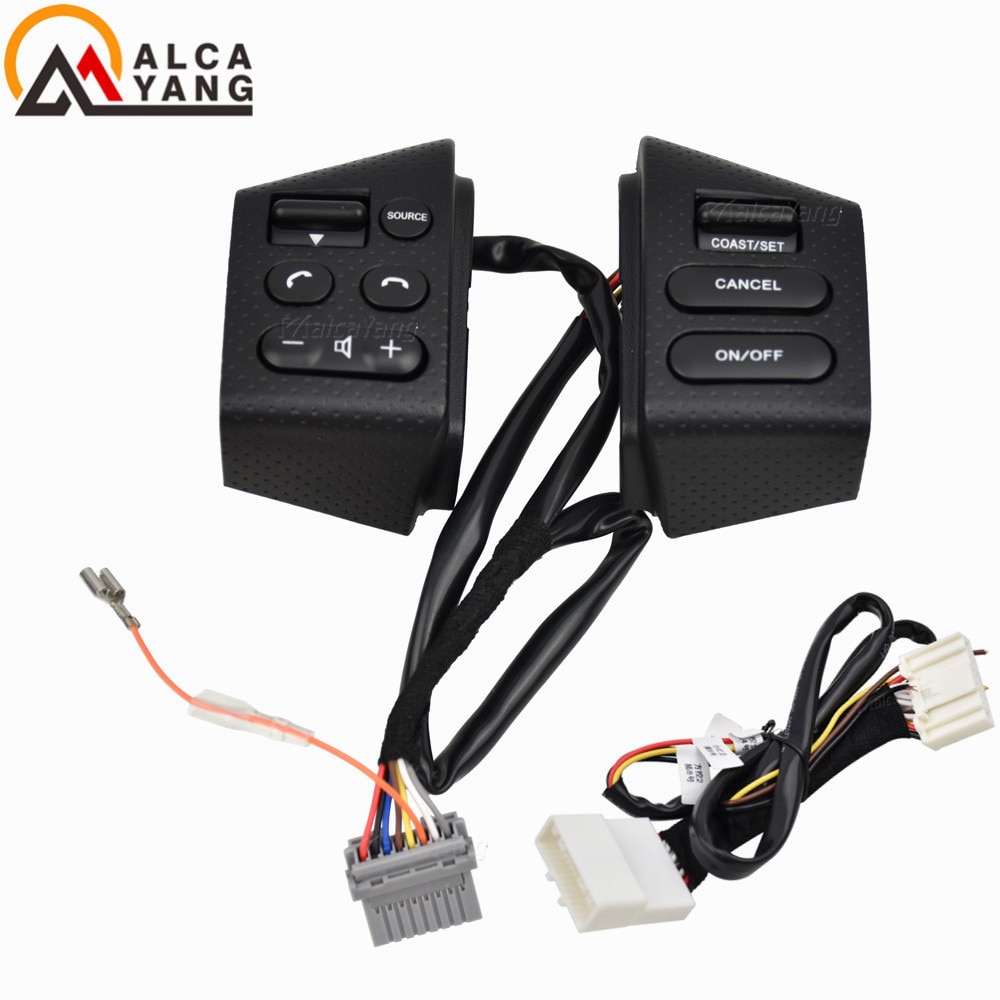 Car Accessories Steering Wheel Control Buttons With Backlight Silver Buttons For Nissan Livina Tiida Sylphy