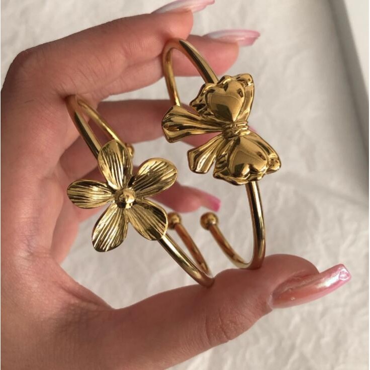 New%202025%202Pcs/Set%20Buy%201%20Take%201%20Retro%20Bow%20Knot%20Bracelet%20Bangles%20for%20Women%20Girl%20Gold%20Metal%20Fashion%20Accessories%20Gifts%20-%20Image%202