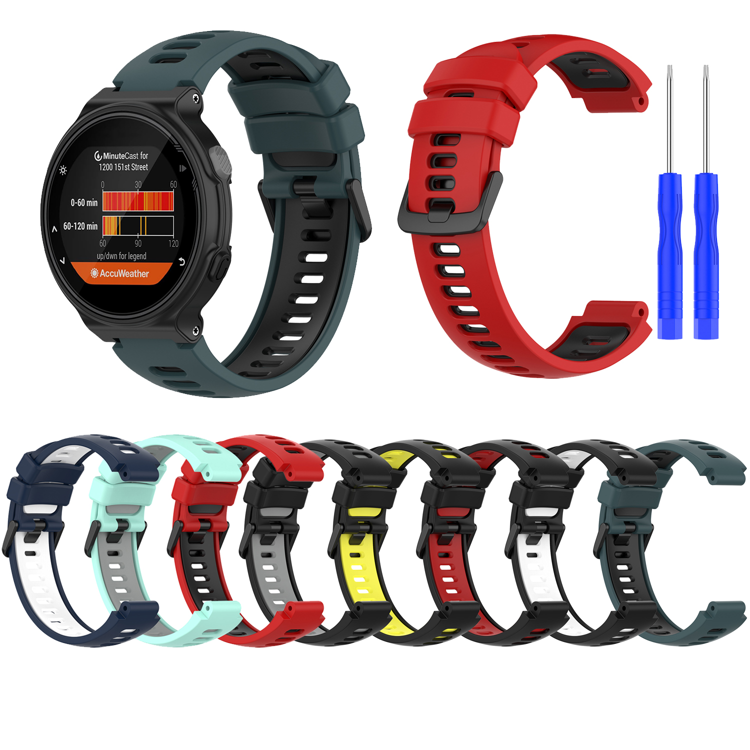 Silicone Band Strap Suitable For Garmin Forerunner 220 230 235 620