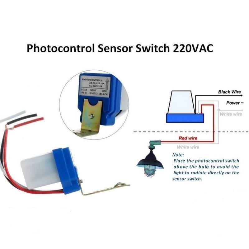 Photocell Automatic Light Control Sun Switch LDR  AS-10-220 Day Night Sensor Switch. 