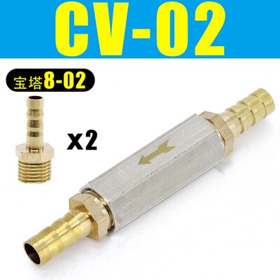 Van 1 chiều inox ren 13mm đầu nối dây 6 8 10 12