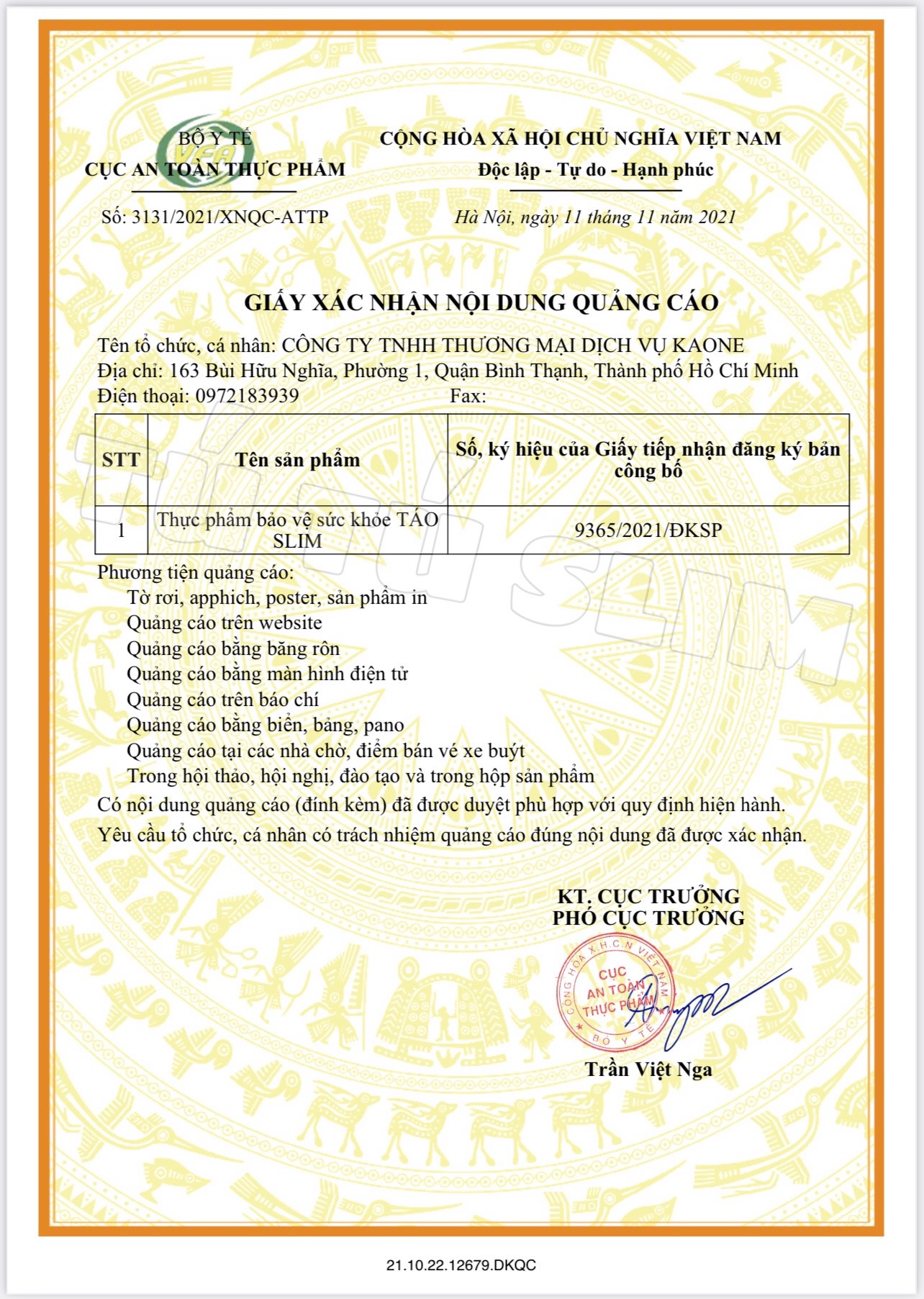 Kẹo táo slim giảm cân KaOne