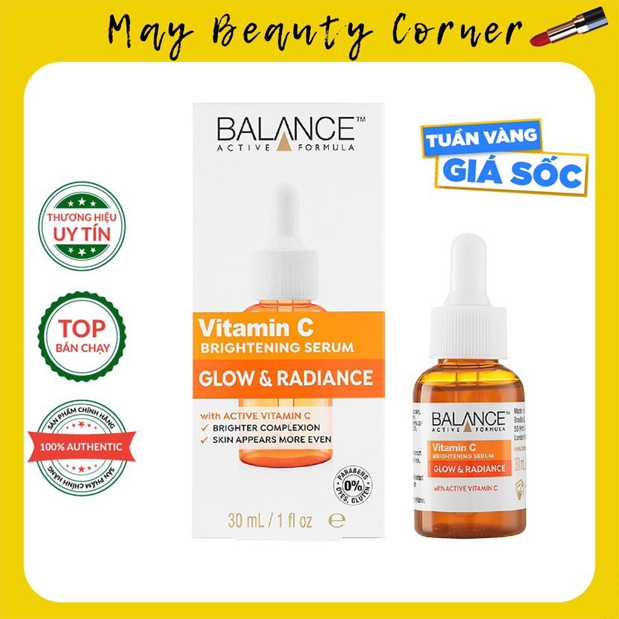 Serum sáng da mờ thâm sau mụn Vitamin C Balance Active Formula 30ml