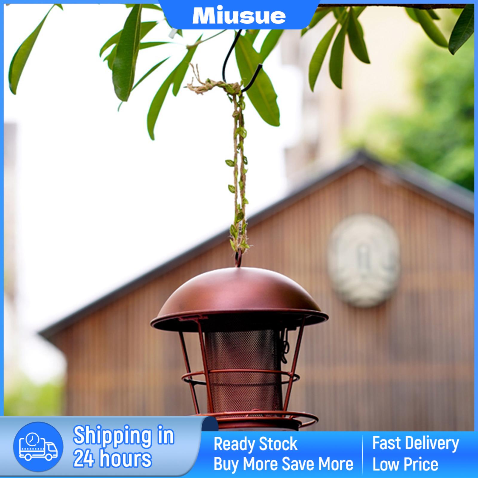 Miusue Metal Bird Feeder for Outdoor Hanging Wild Bird Feeder for Outdoors Outside