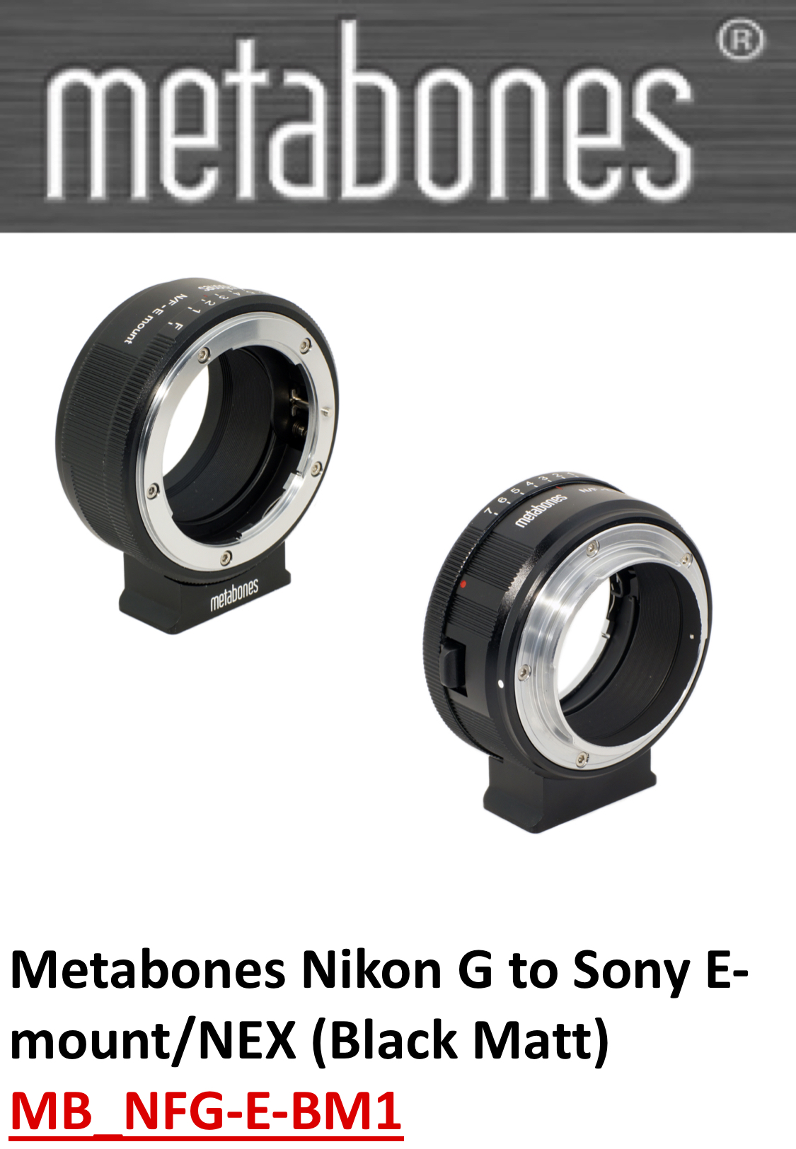 𝘾𝙡𝙚𝙖𝙧𝙖𝙣𝙘𝙚 𝙎𝙖𝙡𝙚𝙨] Metabones Nikon G to Sony E-mount