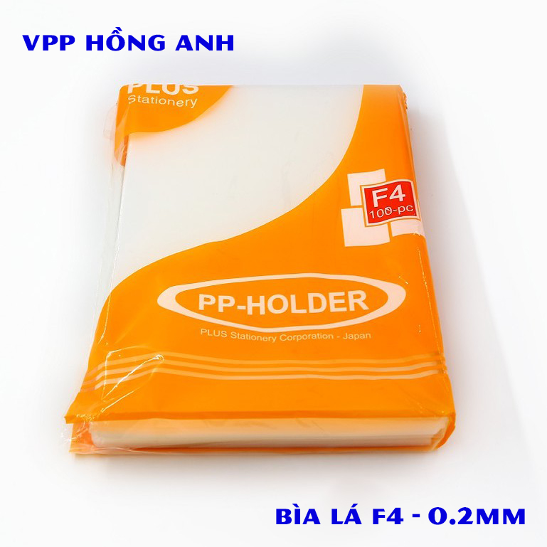 Bìa Lá A4/F4 Plus (Bìa Lá PP Holder A4 CL 0.2mm)