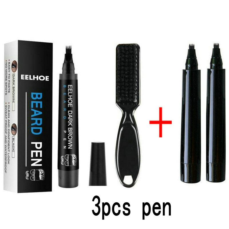 Beard Filling Pen Kit Beard Enhancer Brush Beard Coloring Shaping Tools ...