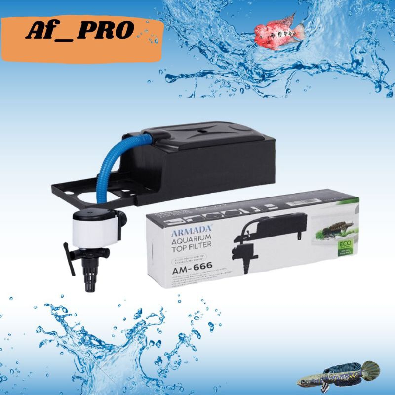 Pompa Aquarium Box Filter Lengkap Top Filter ARMADA AM 666