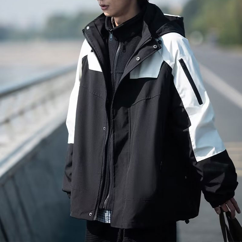 YAZHINIAO Stormjacketmen'snewcasualwindproofwaterproofhoodedjacket