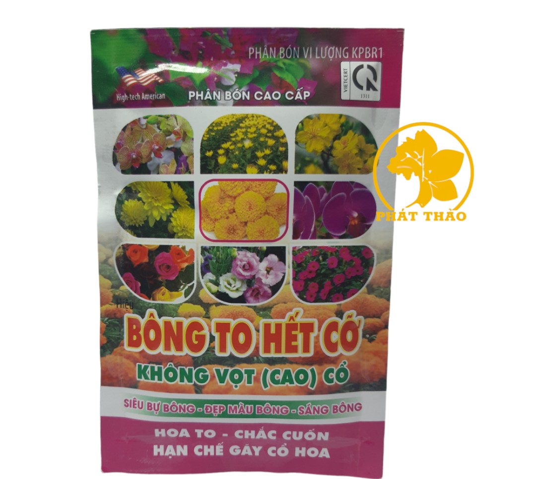 Phân bón kích bông to hết cở - 50gr- giúp hoa to, lên màu đẹp hoa kiểng, cây cảnh, hoa lan