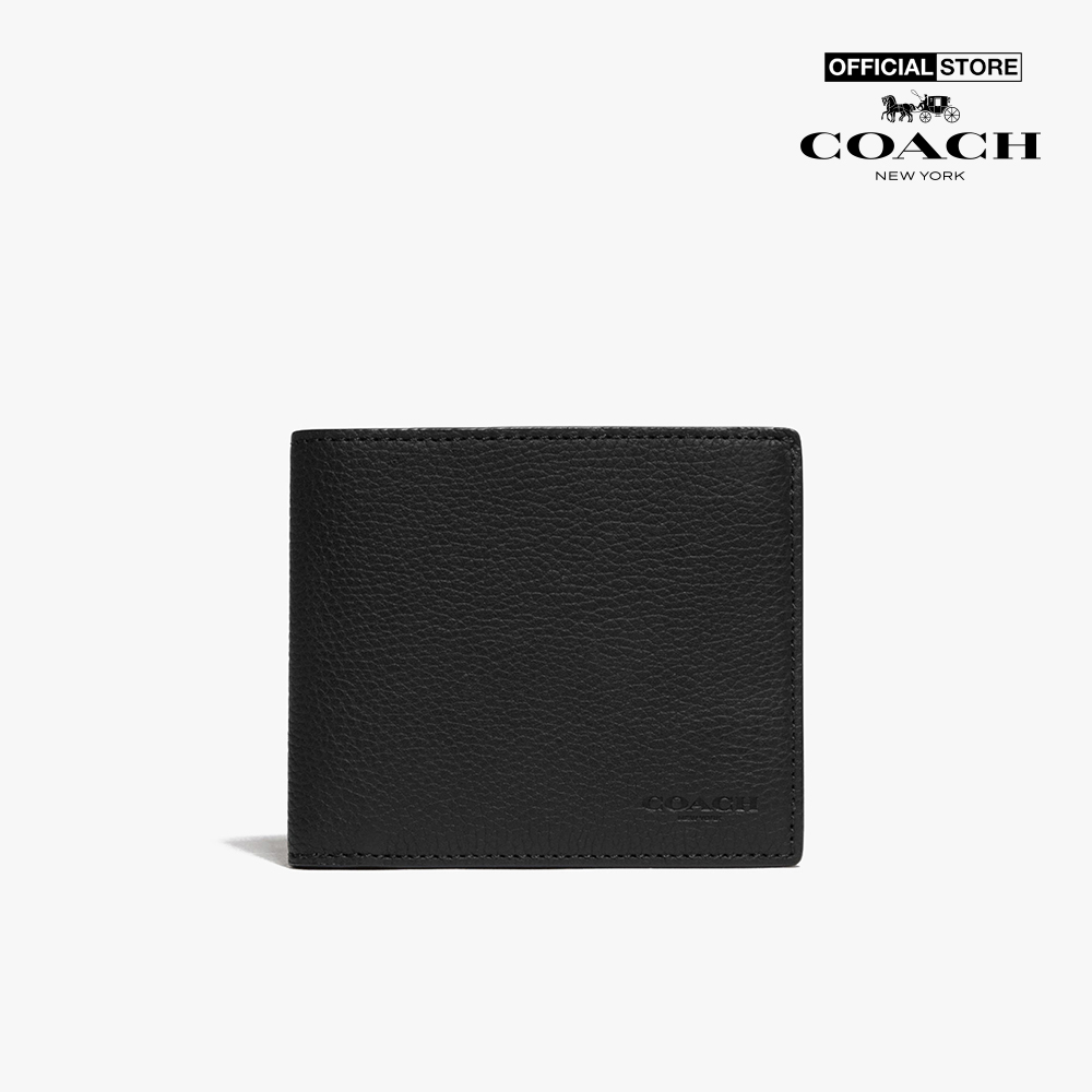 Coach - ví da nam dạng gập 3 in 1 with signature canvas detail 919-bkkh