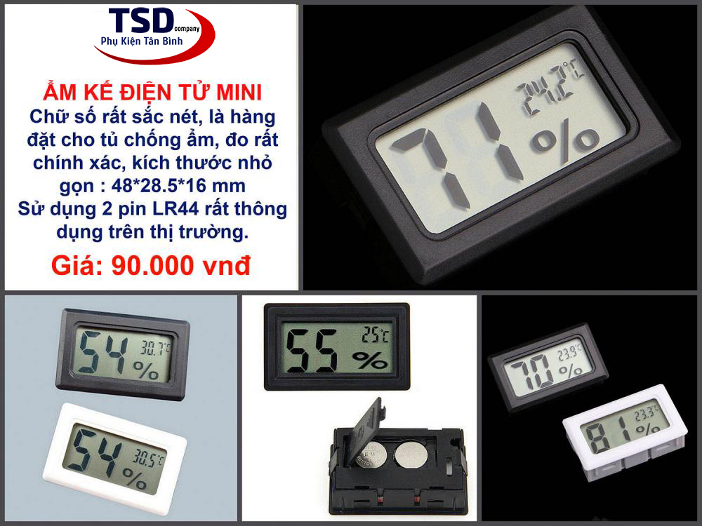 Nhiệt ẩm kế điện tử mini