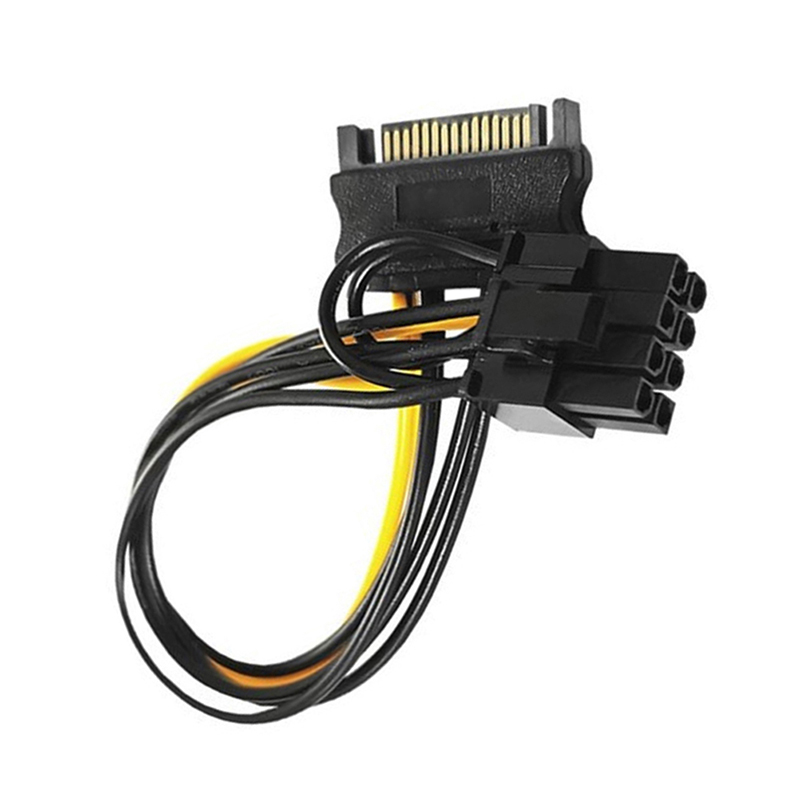 15pin SATA Male to 8pin PCI-E Power Supply Cable 8.16 inch SATA Cable 15-pin to 8 pin cable Wire for Graphic Card. 