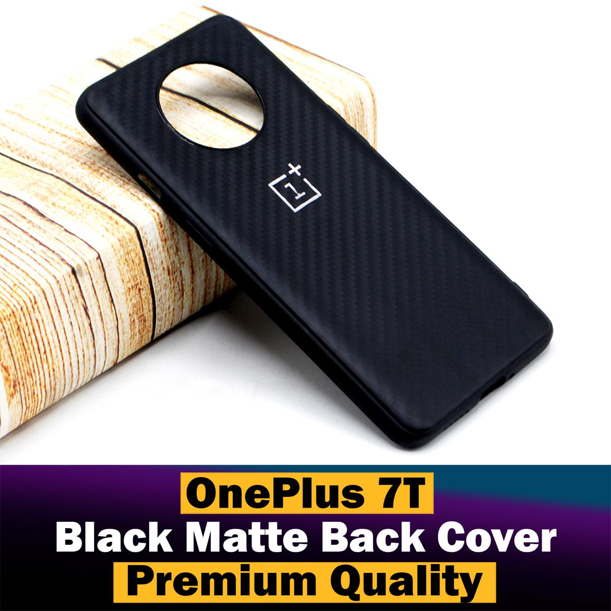 OnePlus 7T Back Cover Soft Plain Black Case For OnePlus 7T