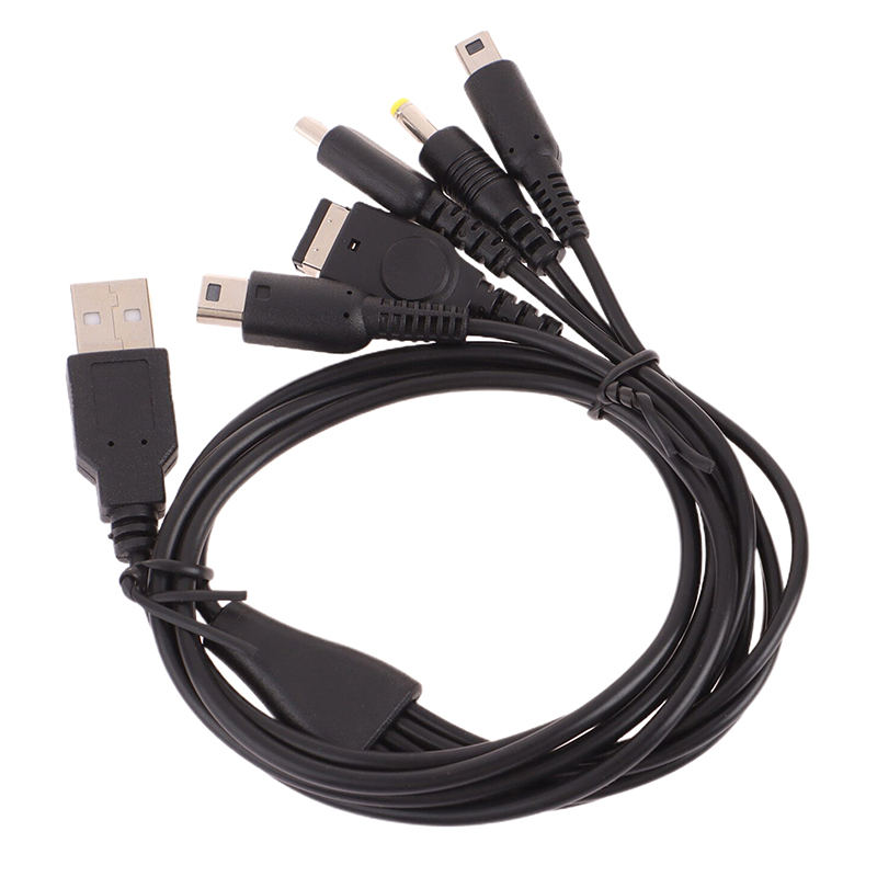 1.2M Cable Fast Charging Cable 5 In 1 USB Game Charger Cord Wire For New 3DS XL NDS Lite NDSI LL Wi I U GBA PSP XUANTING.