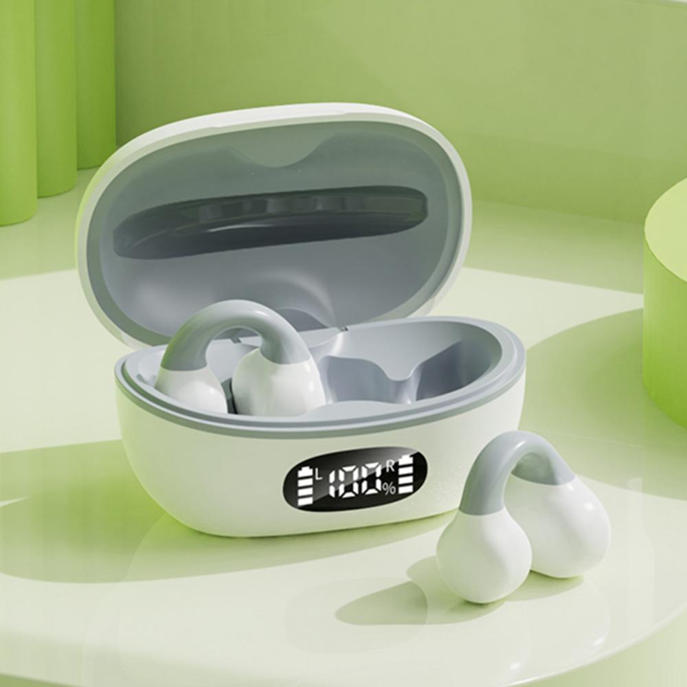 Dẫn truyền âm thanh qua xương Tai nghe nhét tai không dây với Mic Bluetooth tương thích Tai nghe không dây kỹ thuật số sạc trường hợp cho điện thoại thông minh