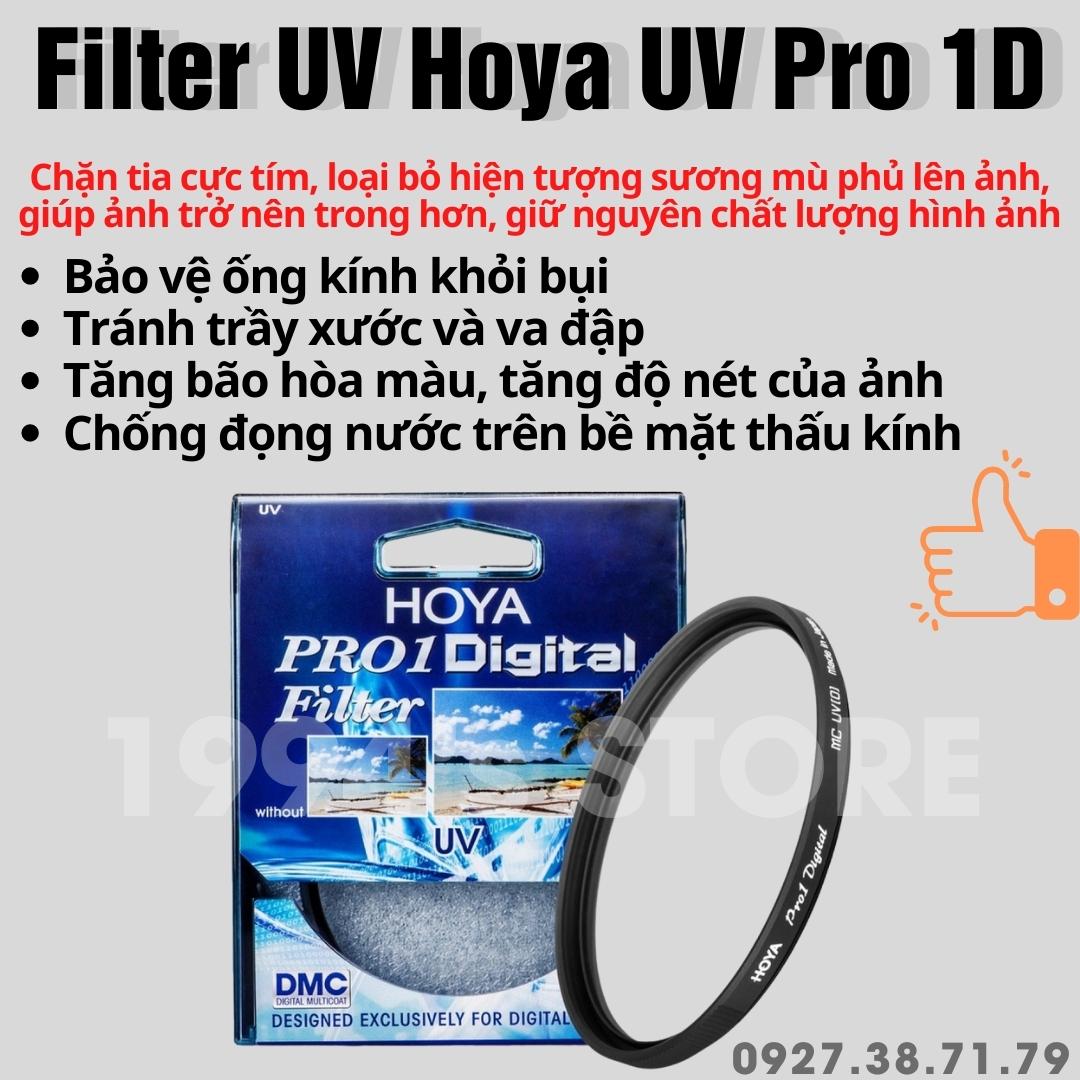 [CÓ SẴN] Kính Lọc Filter UV Hoya Pro1D Made in Japan đầy đủ kích cỡ 37mm 39mm 40.5mm 43mm 46mm 49mm 52mm 55mm 58mm 62mm 67mm 72mm 77mm 82mm