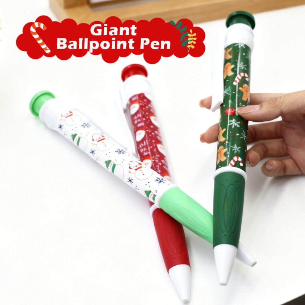 Cartoon 28.5cm Giant Ballpoint Pen Novelty Toy Christmas Print Huge ...