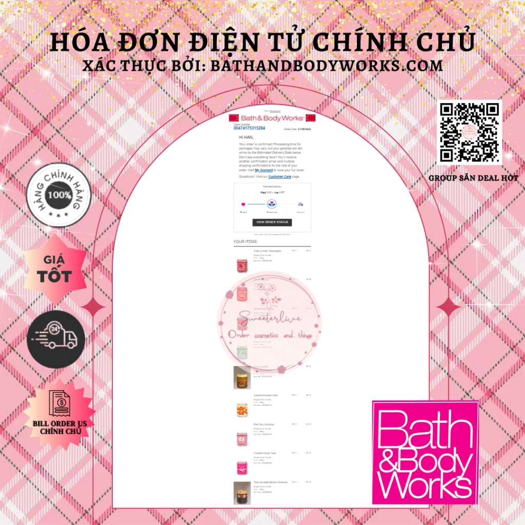 Nến thơm 1 Bấc Bath and Body Works - 198g