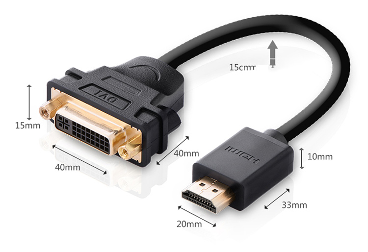 Cáp chuyển đổi HDMI dương sang DVI âm Ugreen 20136