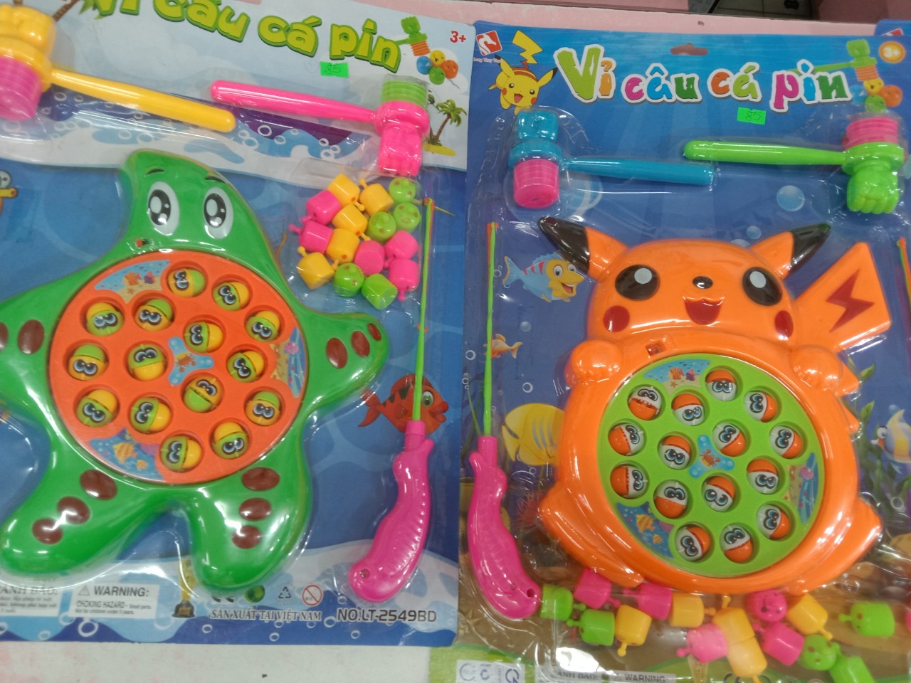 VỈ ĐỒ CHƠI CÂU CÁ PIN VÀ ĐẬP CHUỘT