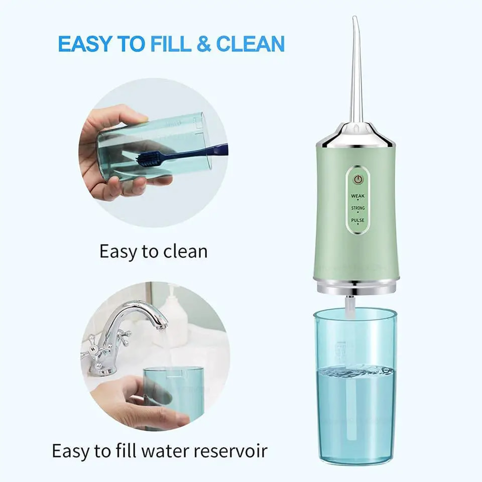 Water Flosser Portable Oral Irrigator USB Rechargeable Water Floss Jet ...