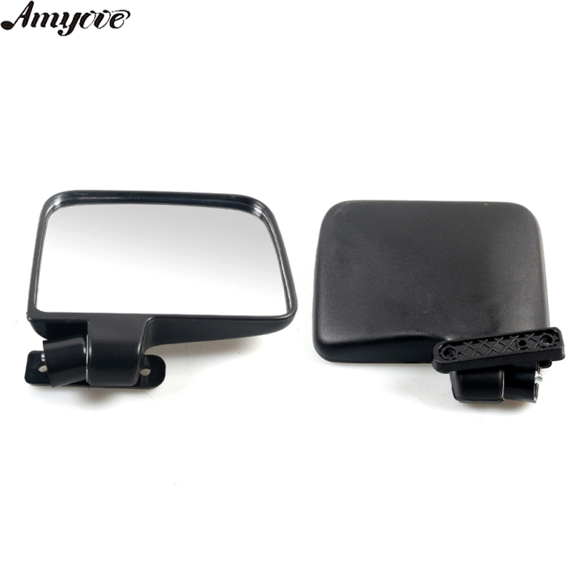 Golf Cart Side Mirrors 180 Degrees Rotated Angle Adjustable Rear View