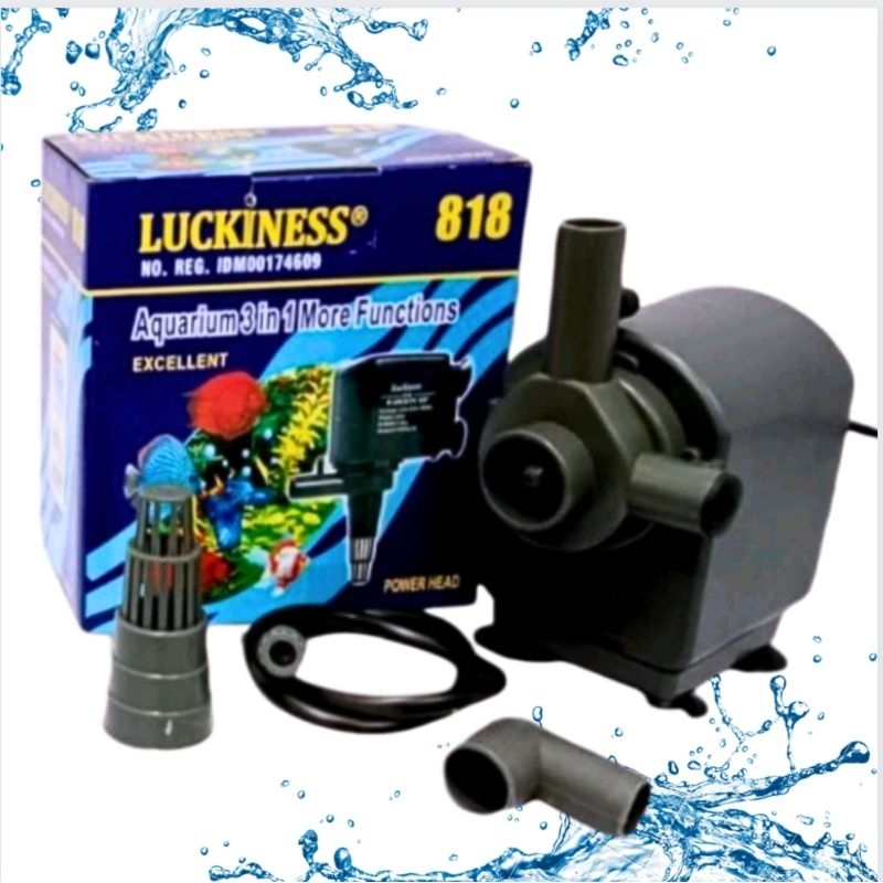 Pompa aquarium kolam hidroponik LUCKINESS 818