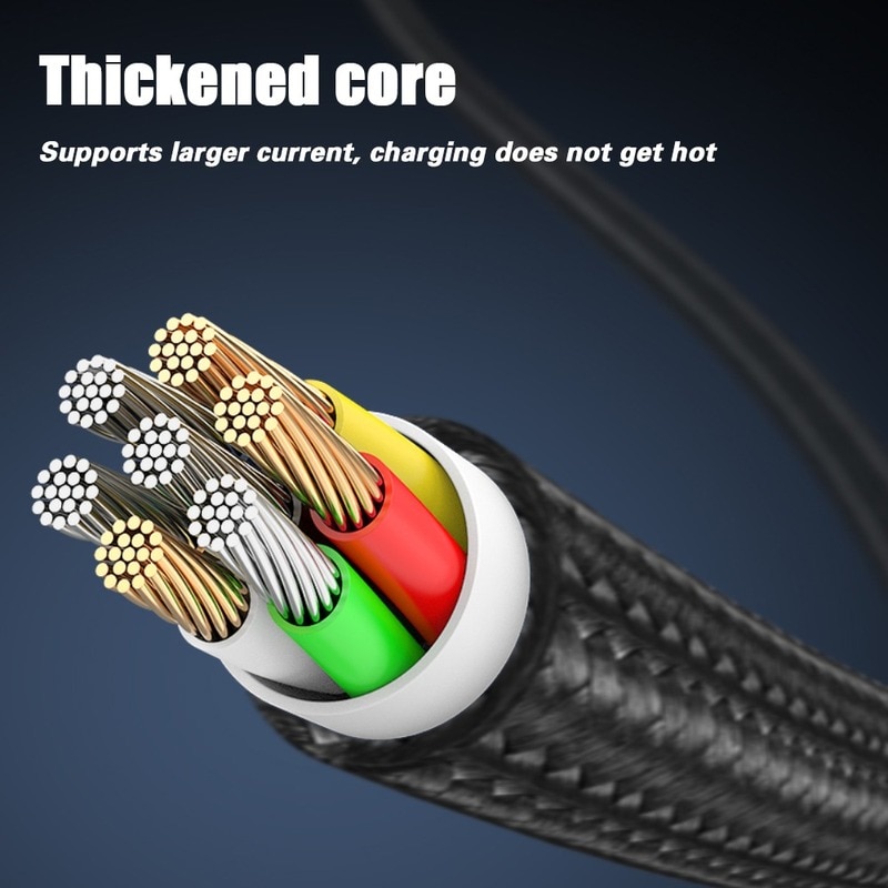 Cáp sạc USB 3A Sạc nhanh USB Micro Loại C Cáp sạc dữ liệu tương thích với iPhone Xiaomi Samsung