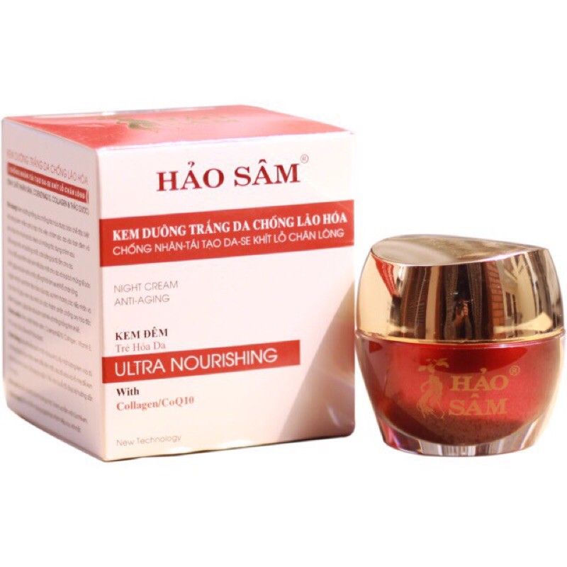Kem HẢO SÂM trắng da ngừa lão hoá (18g)