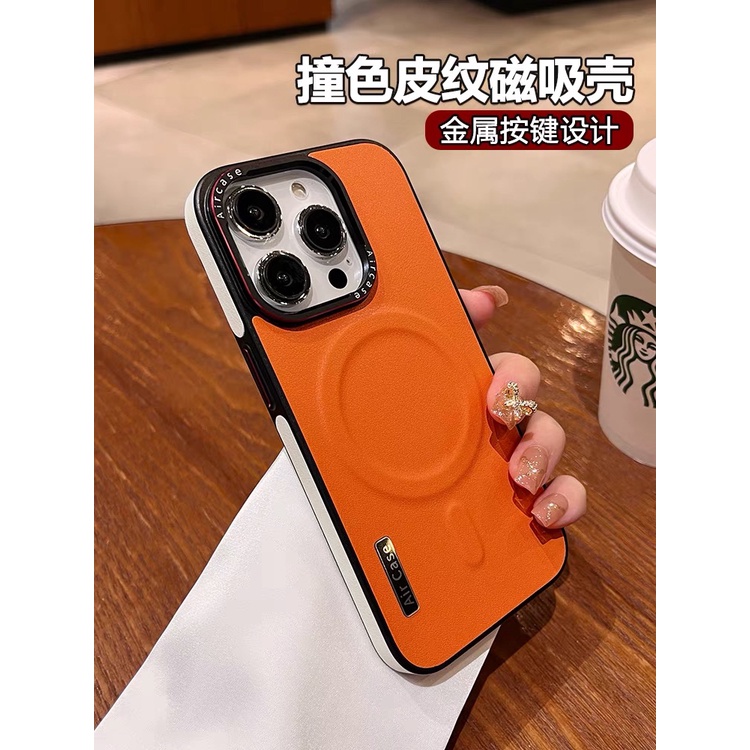 【Leather case/yellow】compatible for iPhone 12 13 14 15 pro max case