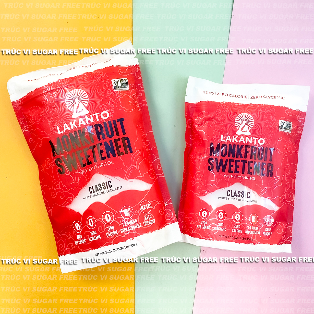 Đường ăn kiêng La Hán Quả Trắng Lakanto monfruit (tiểu đường, keto, ăn kiêng, gymer)