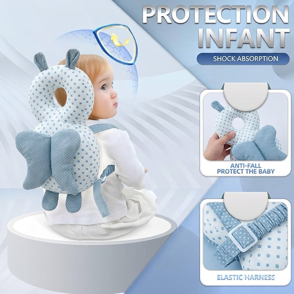 Arsazi Bags Head Back Protector Baby Protect Pillow Learn Walk Headgear Prevent Injured Safety Pad prevention Fall Cartoon Bee Kids Pillows