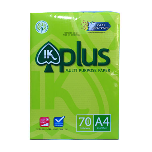Ik Plus Printing Paper A4 Size 70Gsm Ream 500 Sheets