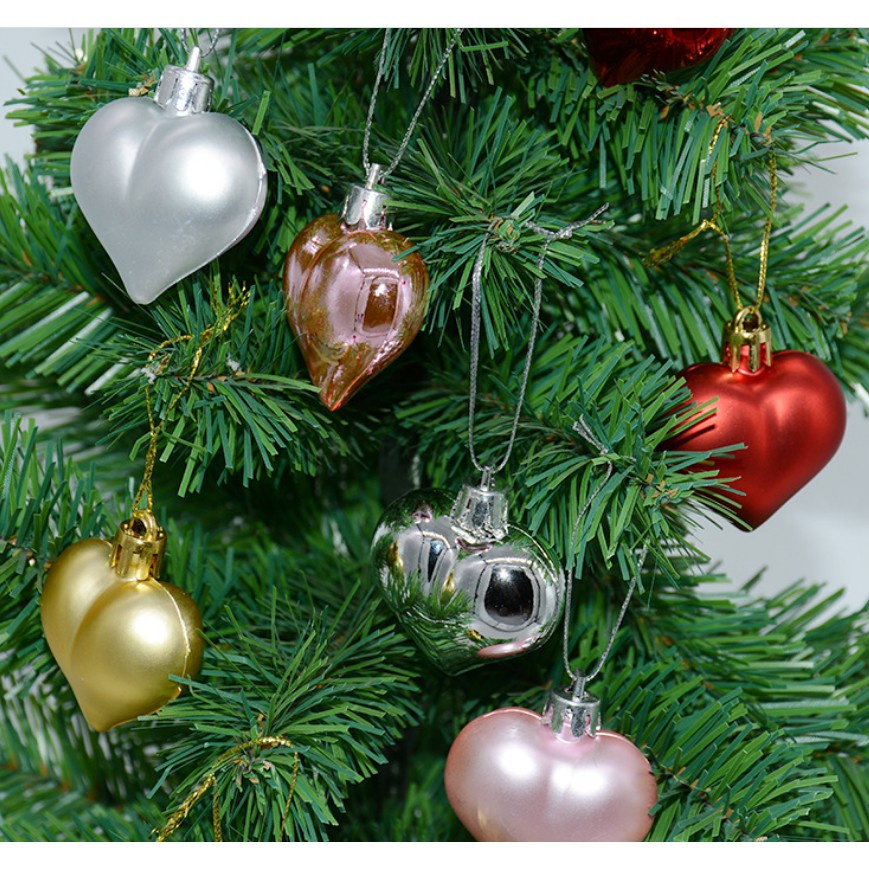 Set Châu Trái Tim Nhiều Màu E8 4.5cm Trang Trí Noel