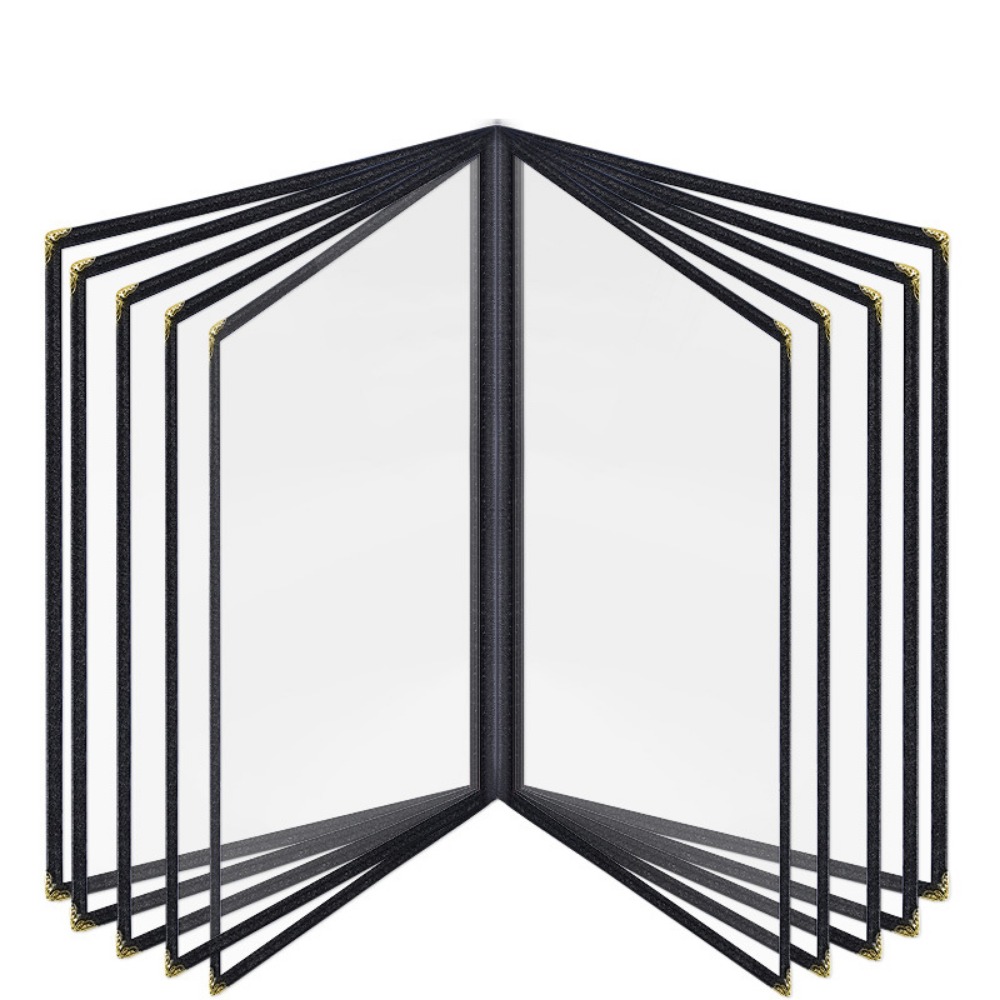 Menu Corners Durable Foldable PVC Transparent Menu Cover A4 Metal Corners Menus ...