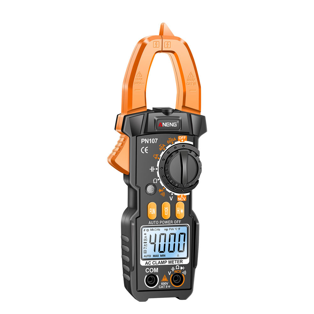 Ziqqucu ANENG Clamp Meter Multimeter Tester Auto Ranging TRMS 4000 Counts AC DC Current Voltage Ohm Volt Amp Meter Electrical Tools