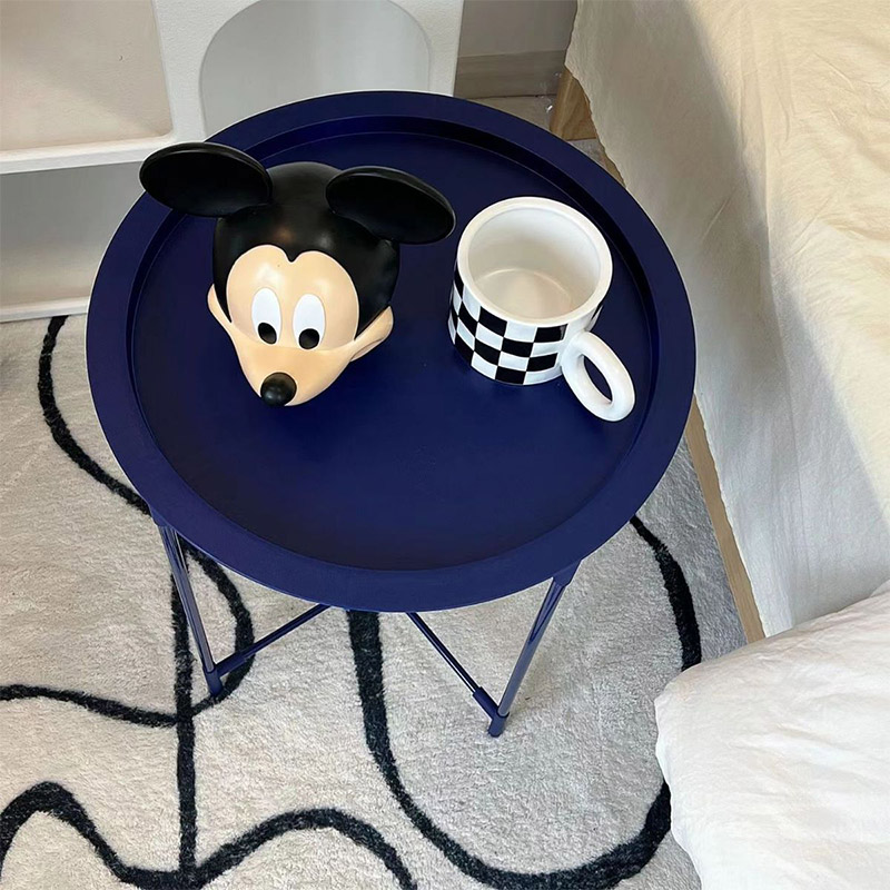 NFA Multi-functional round table Mini folding tray table Simple creative sofa coffee table Bedroom small round table
