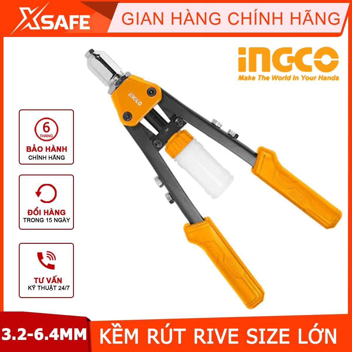 Kìm rút đinh tán chuyên dụng INGCO HR131 13