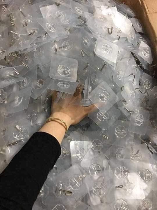 Combo 10 móc trong, 3D dán tường siêu dính