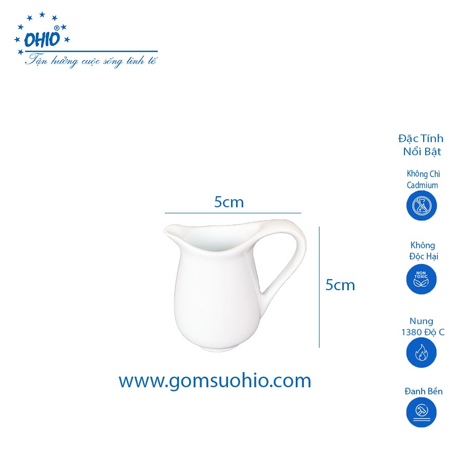 Bình Sữa  Sứ Trắng OHIO