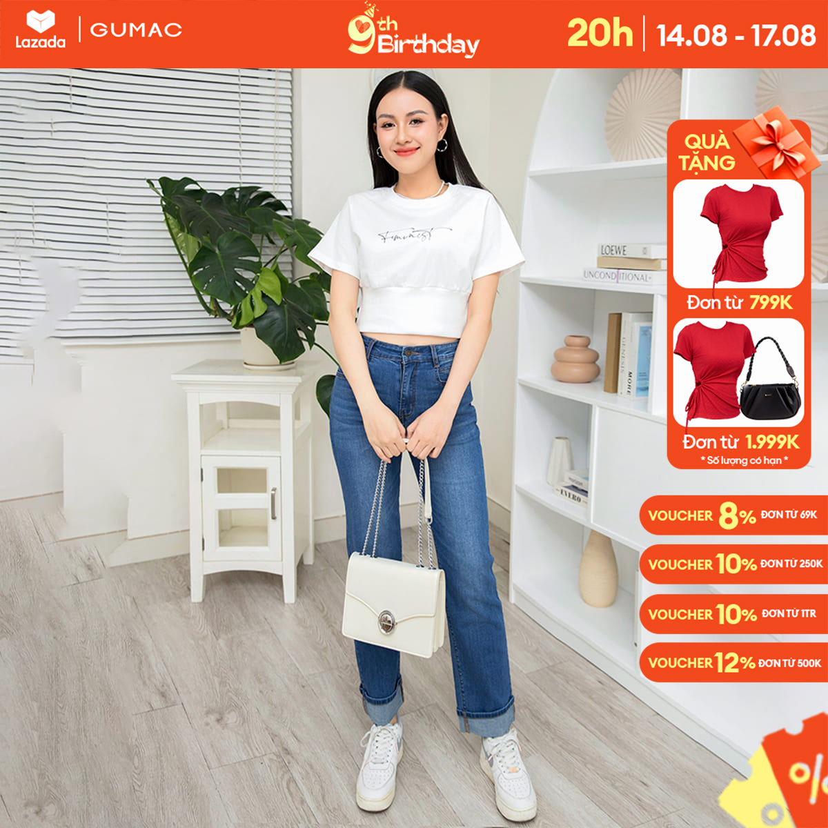 Quần jeans slim qjd11022 thời trang gumac