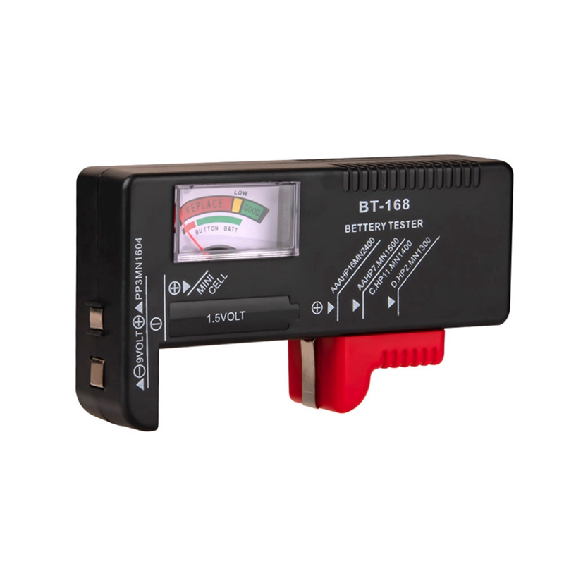 Bt-168 aa/aaa/c/d/9v/1.5v universal button cell battery indicate volt tester checker bt168